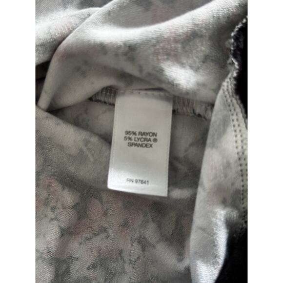 J. Jill Wherever Floral Sleeveless Dress Pink Gray Black Rose Sz L Spring Summer - Picture 5 of 8